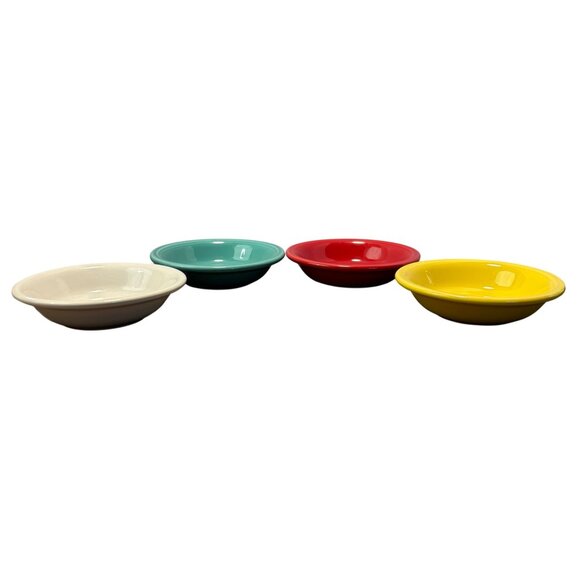 Fiesta Ware Small Ceramic DessertBowls Set Of 4 Multicolor - Picture 4 of 7